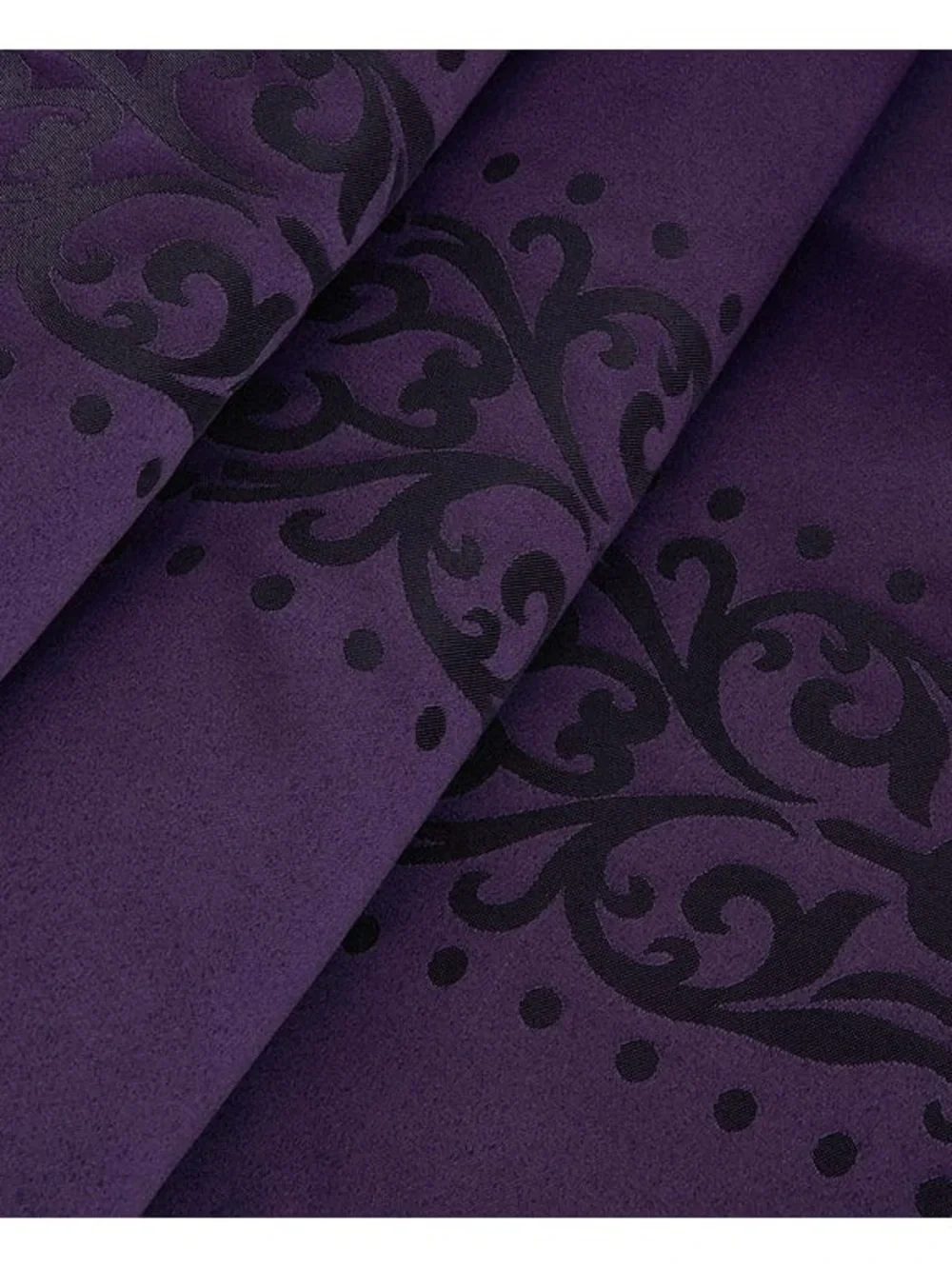 Plush Purple Damask Queen 3 piece Comforter Set